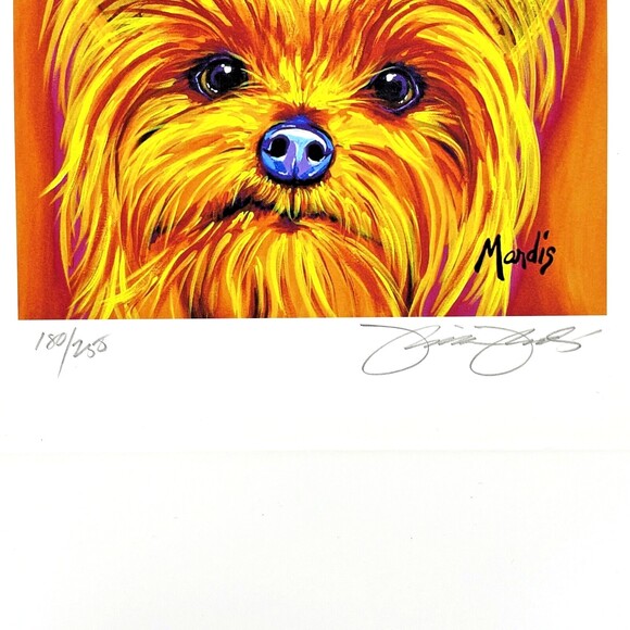 Michelle Mardis Yorkshire Terrier Yorkie Signed Numbered Print 180/250 8X10 (A4) - Picture 4 of 5